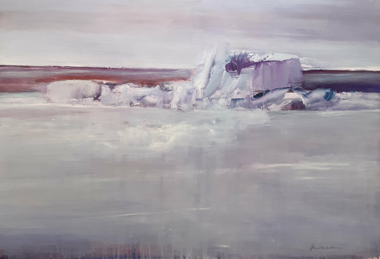 Treibende Eisberge Monika Lehmann Original painting for sale