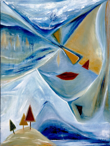 Between Eyes and Earth by Wei Xue, Painting for Sale on Select
