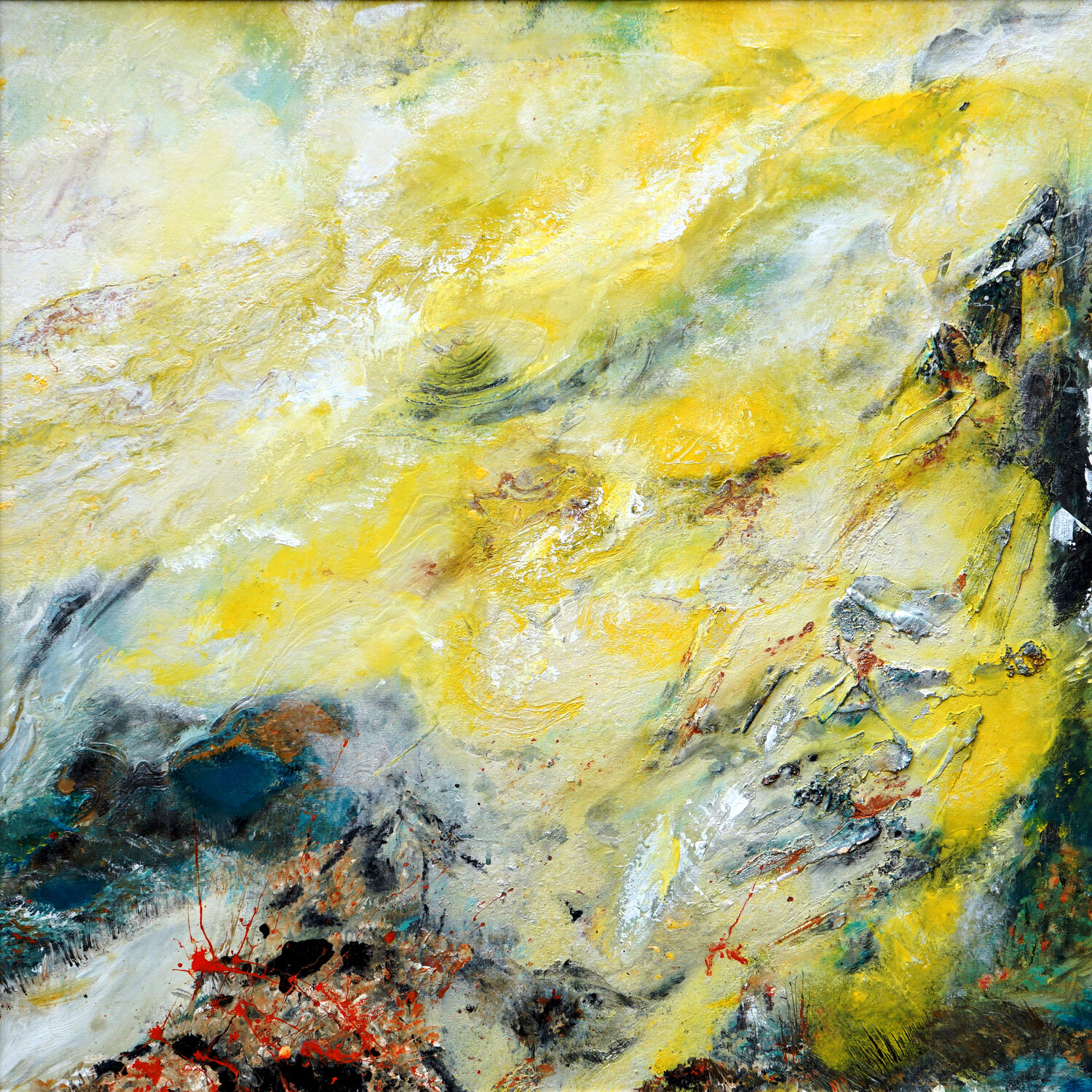 Quiet Yellow Wei Xue Original painting for sale