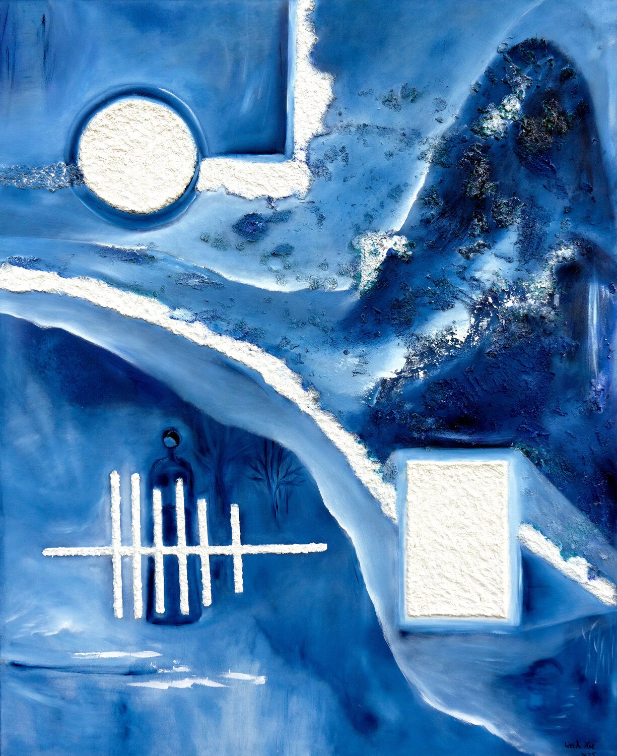 Geometry of Silence Wei Xue Original painting for sale