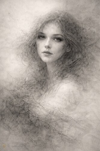 NARA — Veil of Becoming by José VINCENT — JozeXart, Painting for Sale on Select