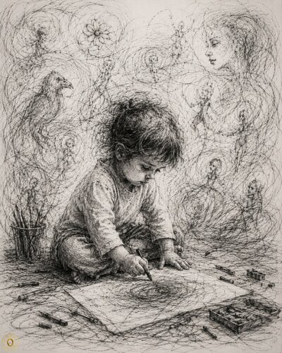 Le Monde avant les mots by José VINCENT — JozeXart, Drawing for Sale on Select