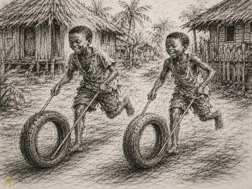 Les Sourires by José VINCENT — JozeXart, Drawing for Sale on Select