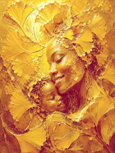 Mother's Day — Shared Inner Light by José VINCENT — JozeXart, Painting for Sale on Select