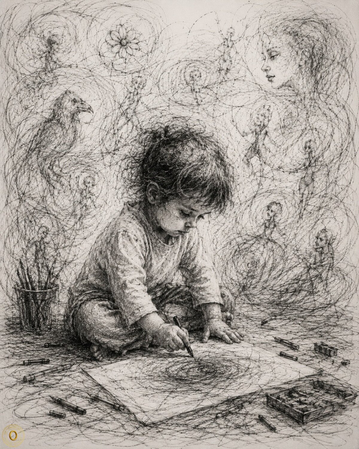 Le Monde avant les mots José VINCENT — JozeXart Drawing for sale
