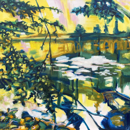 I skoven 5 (In the forest 5) by Stine Lindborg, Painting for Sale on Select