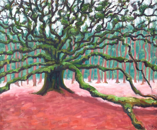 Skovvæsen 2 (Forest creature 2) by Stine Lindborg, Painting for Sale on Select