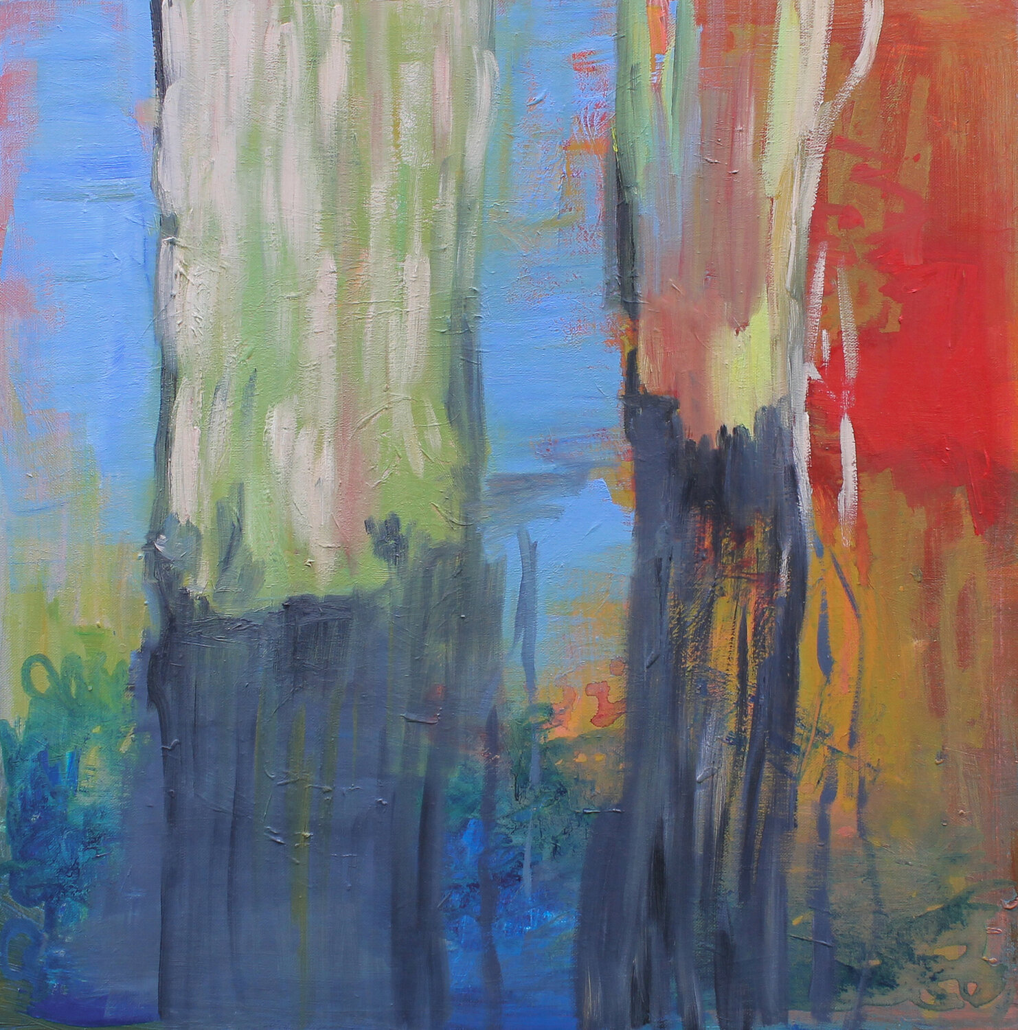 Hertil (Here now) Stine Lindborg Original painting for sale