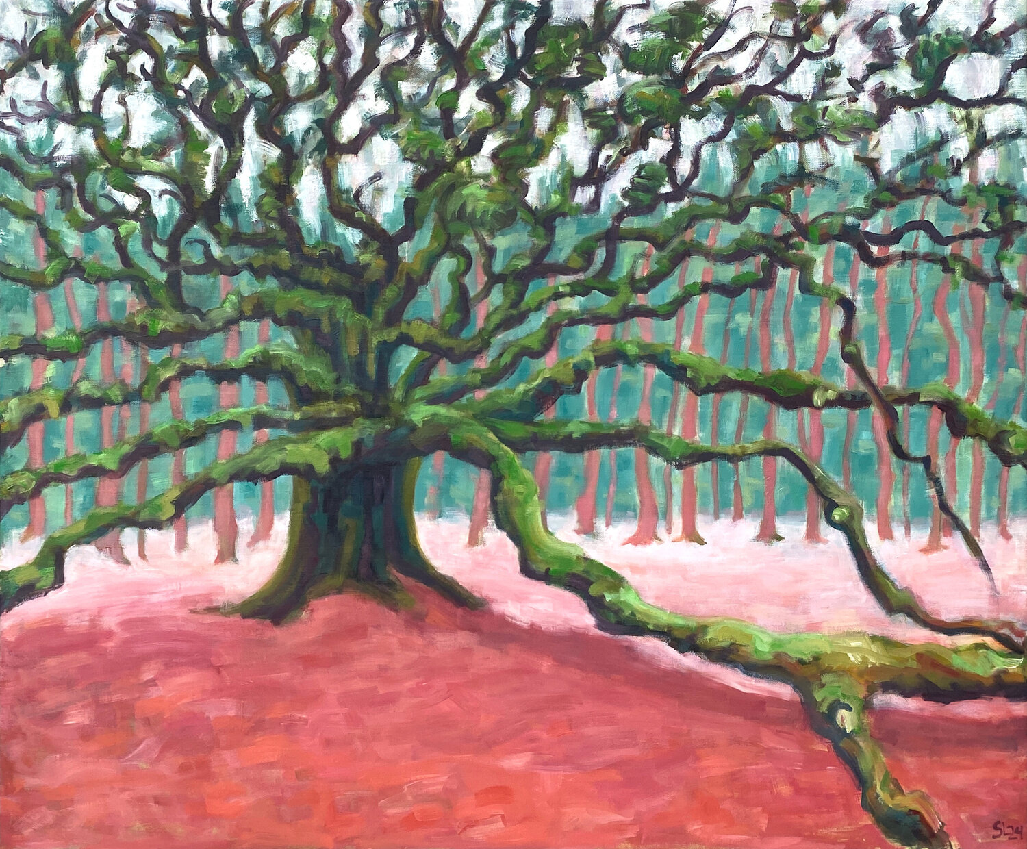 Skovvæsen 2 (Forest creature 2) Stine Lindborg Original painting for sale