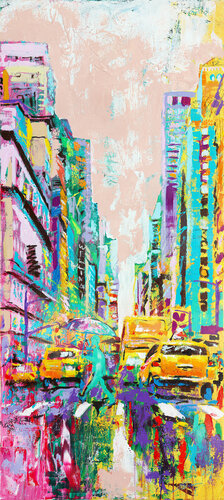 Rain in NY by Tadaomi Kawasaki, Painting for Sale on Select