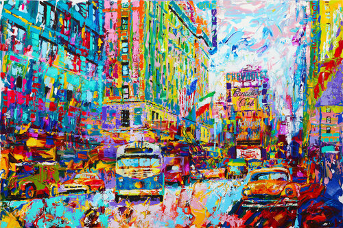Happy New York 1970s by Tadaomi Kawasaki, Painting for Sale on Select