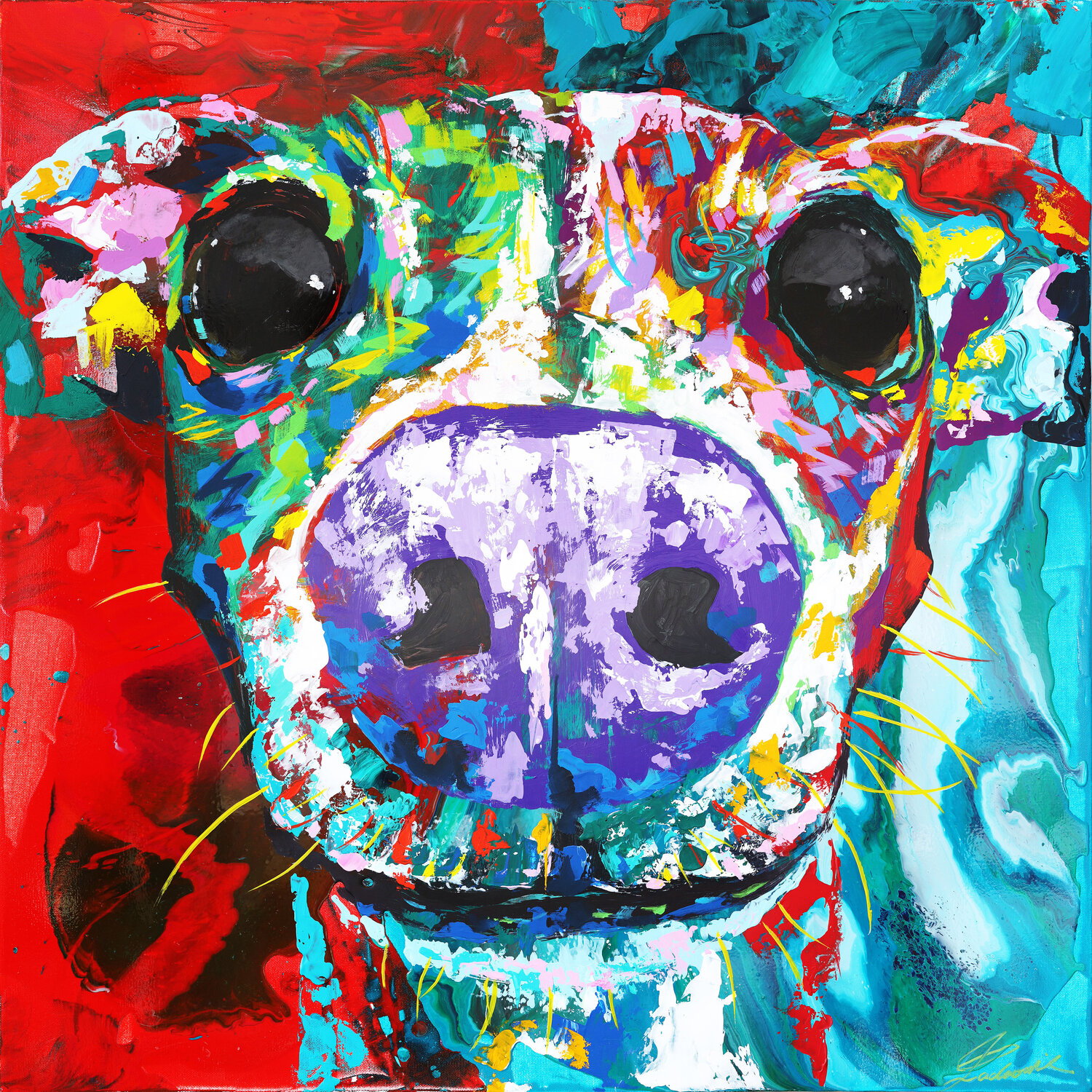 Italian Greyhound 08 Tadaomi Kawasaki Original painting for sale