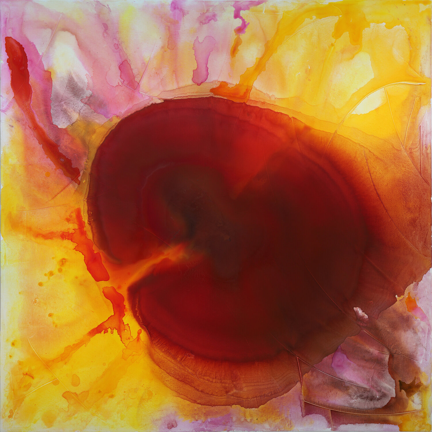 Gerbera  Yellow  - Ultimate Beauty - Tadaomi Kawasaki Original painting for sale