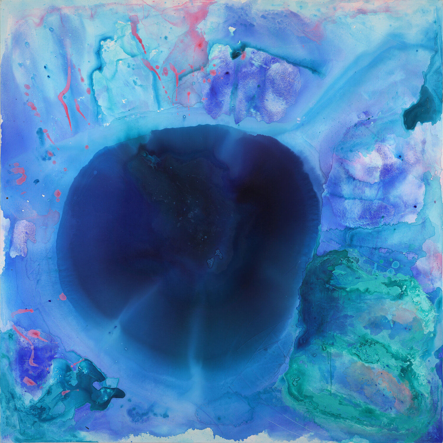 Gerbera  Blue  - Ultimate Beauty - Tadaomi Kawasaki Original painting for sale