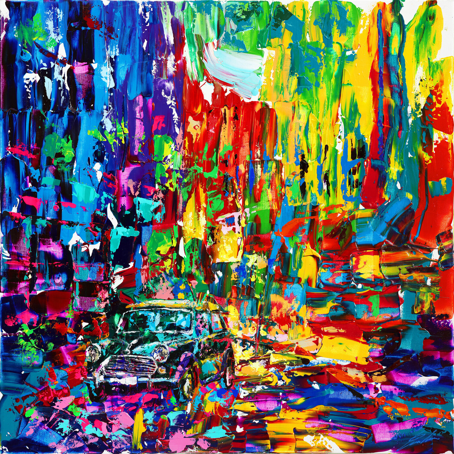 Intersection of Light & Shadow in London Tadaomi Kawasaki Original painting for sale