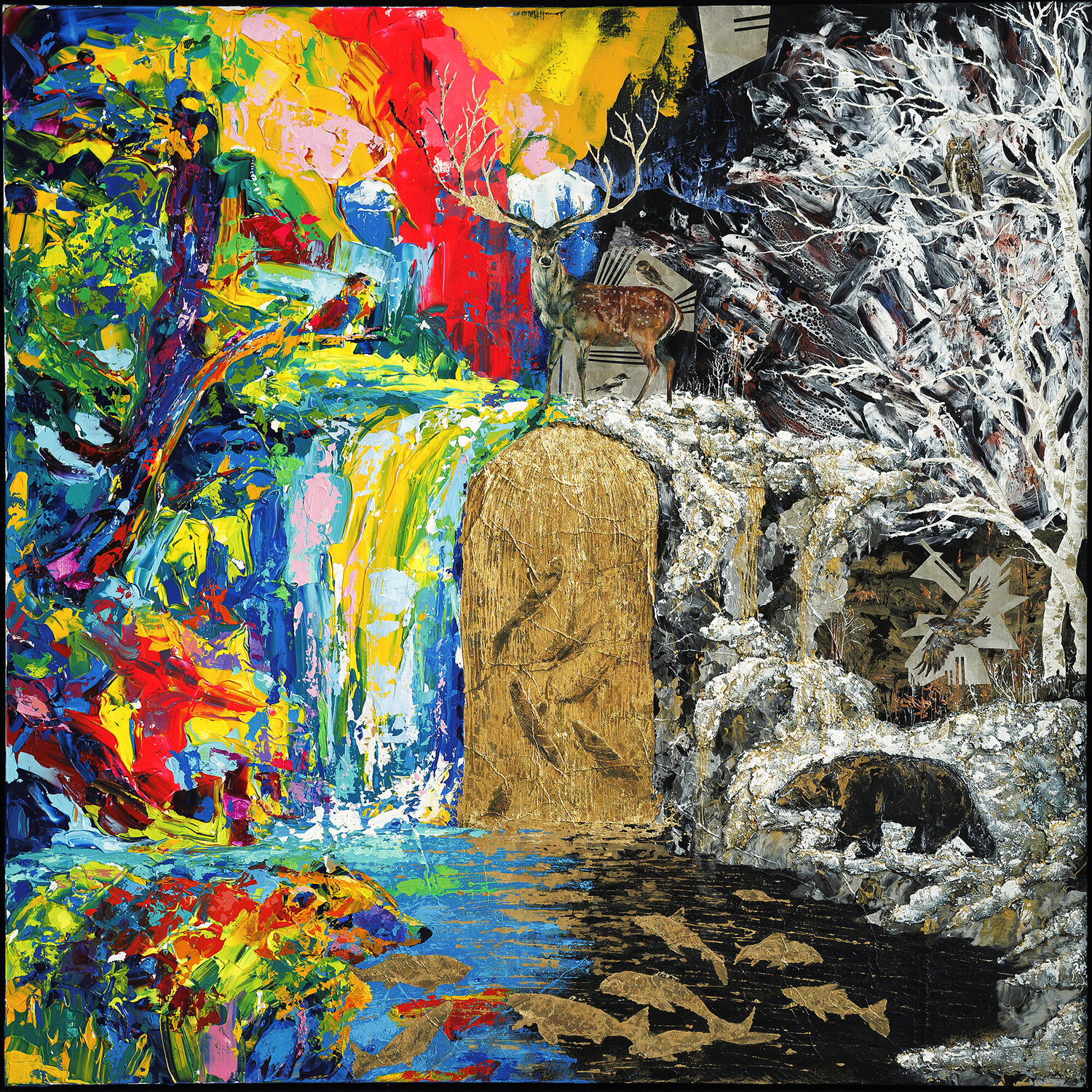 The Wellspring of the Seasons Tadaomi Kawasaki Original painting for sale