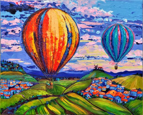 Les couleurs du ciel von Elena Lanceleux, Malerei kaufen auf Select
