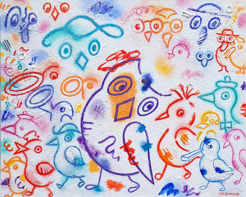 DEFILE D'UNE STAR by Chantal DUFOUR, Painting for Sale on Select