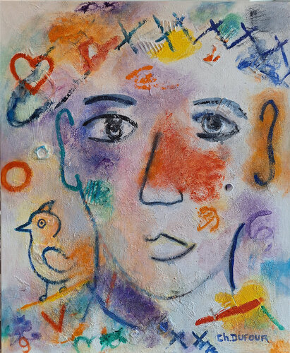 ATOUT COEUR by Chantal DUFOUR, Painting for Sale on Select