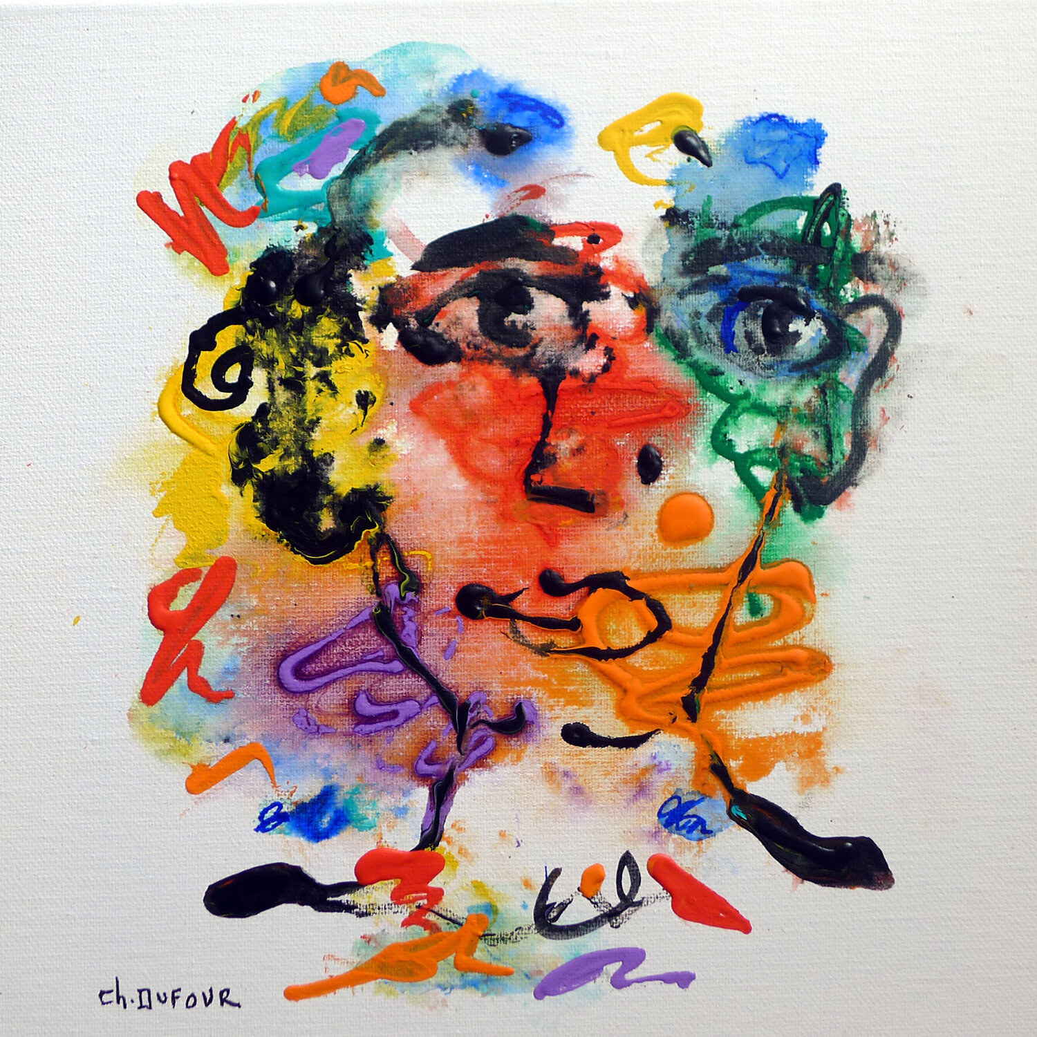 SALTIMBANQUE Chantal DUFOUR Original painting for sale