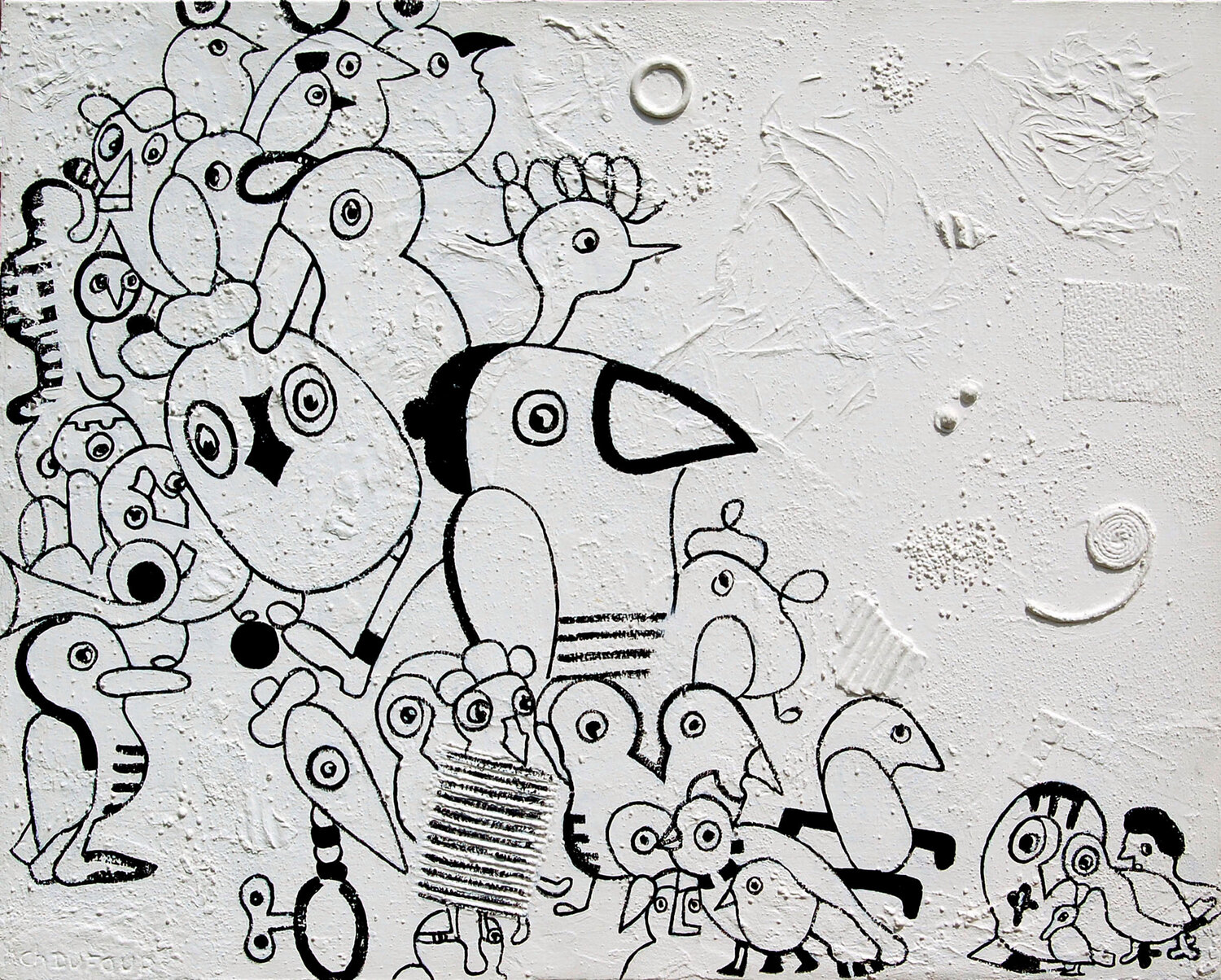 CORTEGE Chantal DUFOUR Original painting for sale
