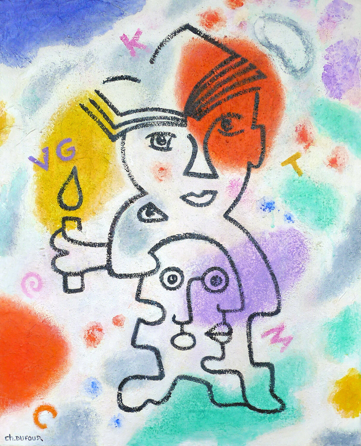 LE LIVRE OUVERT Chantal DUFOUR Original painting for sale