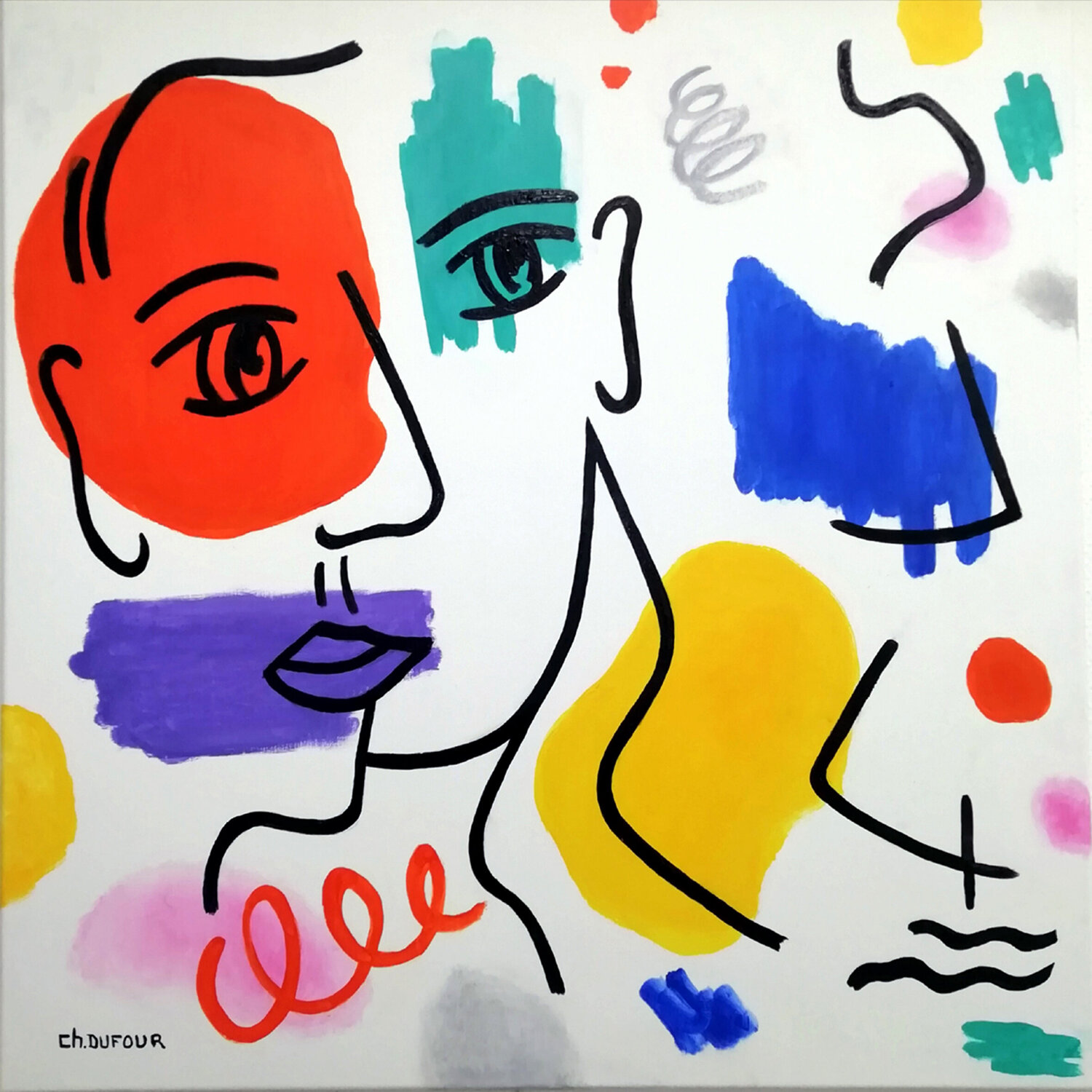 EVASION Chantal DUFOUR Original painting for sale