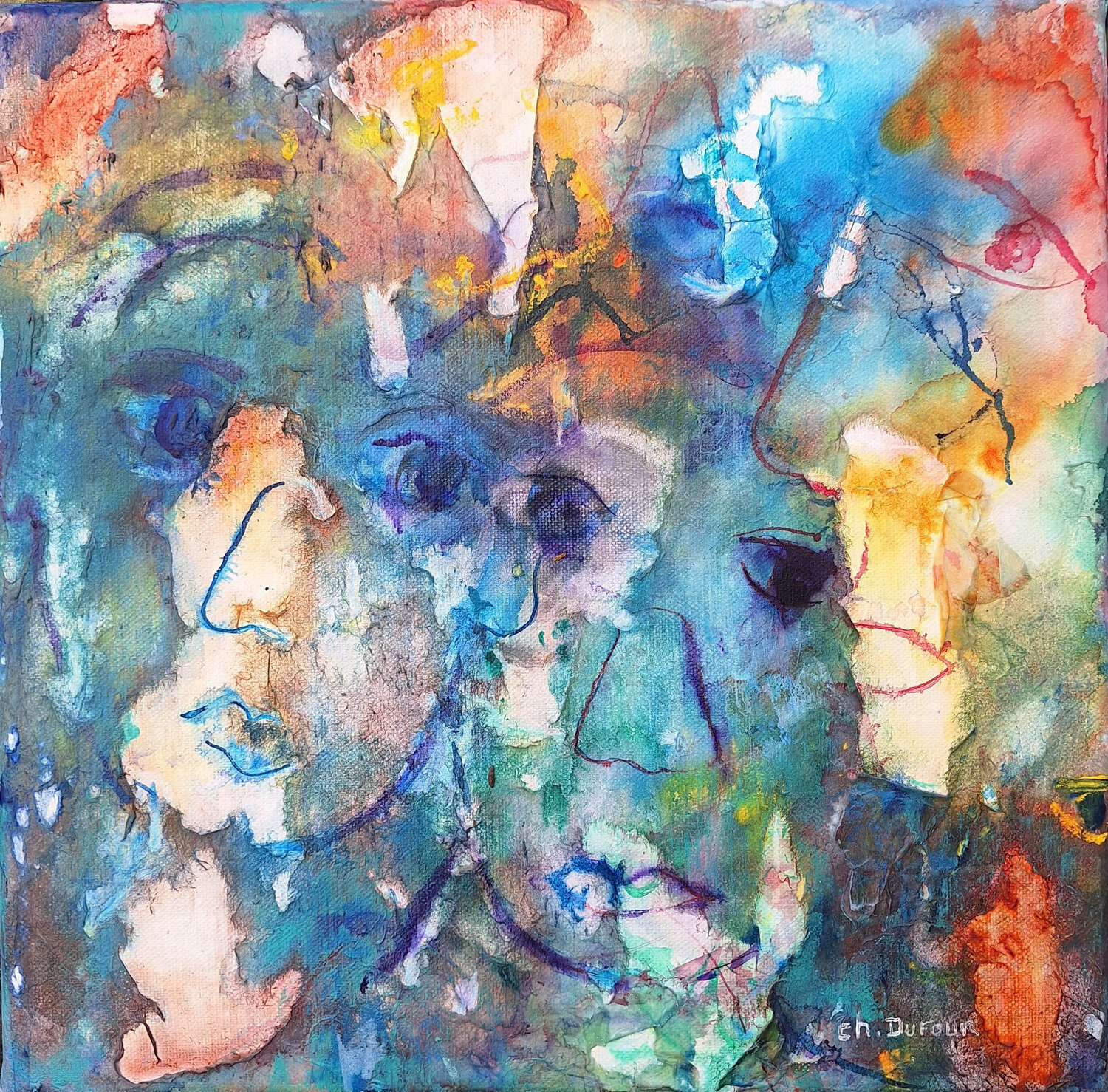 URGENCE Chantal DUFOUR Original painting for sale