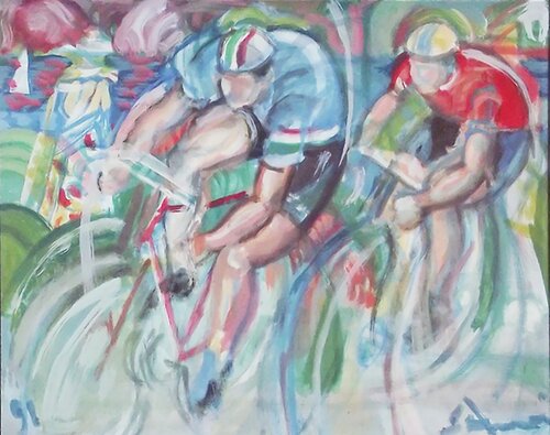 Parigi Nizza (Paris-Nice) by Daniel Schinasi, Painting for Sale on Select