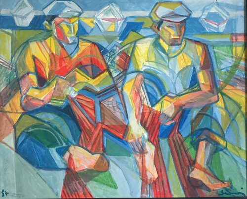 Pecheurs by Daniel Schinasi, Painting for Sale on Select