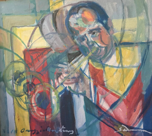 Omaggio a Armstrong by Daniel Schinasi, Painting for Sale on Select