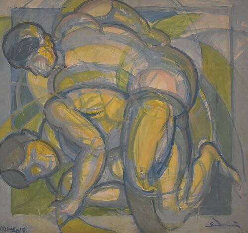 La Lotta by Daniel Schinasi, Painting for Sale on Select