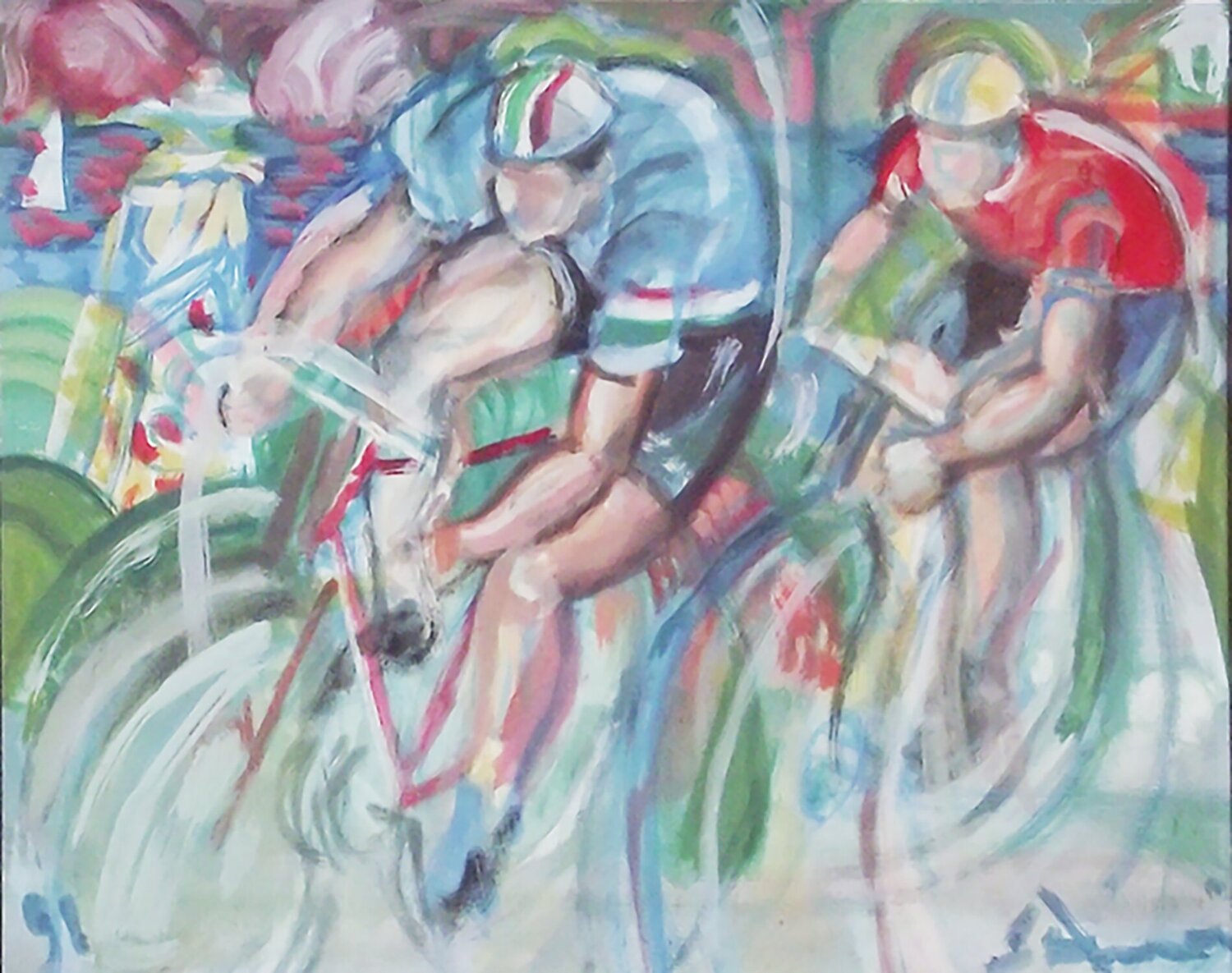 Parigi Nizza (Paris-Nice) Daniel Schinasi Original painting for sale