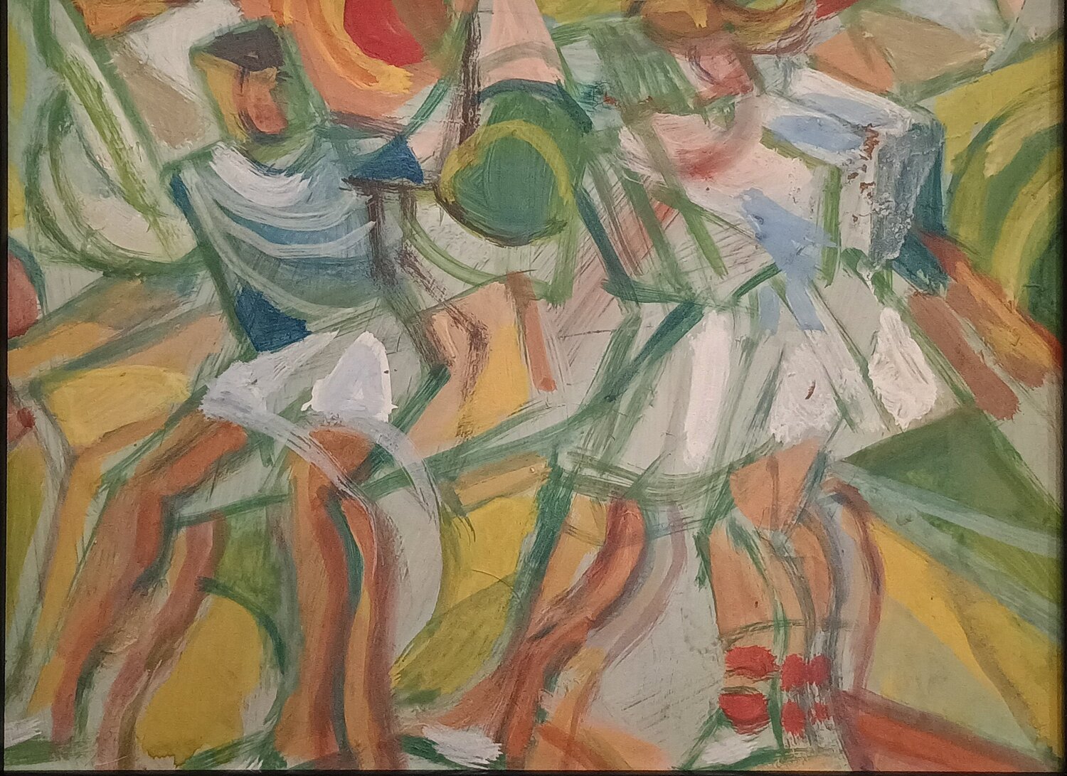 Enfants sur la balancoire (Children on the swing) Daniel Schinasi Original painting for sale
