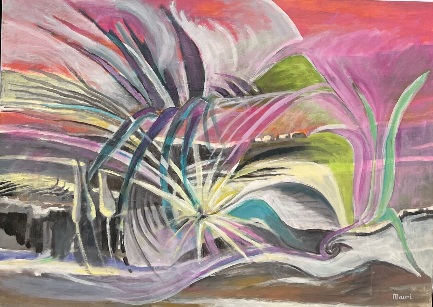 Rythmes Renée Mauri Original painting for sale