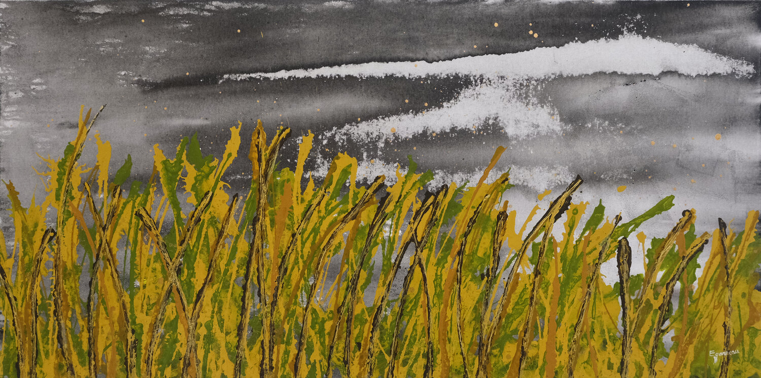 Le temps des moissons Esther GARNEAU Original painting for sale