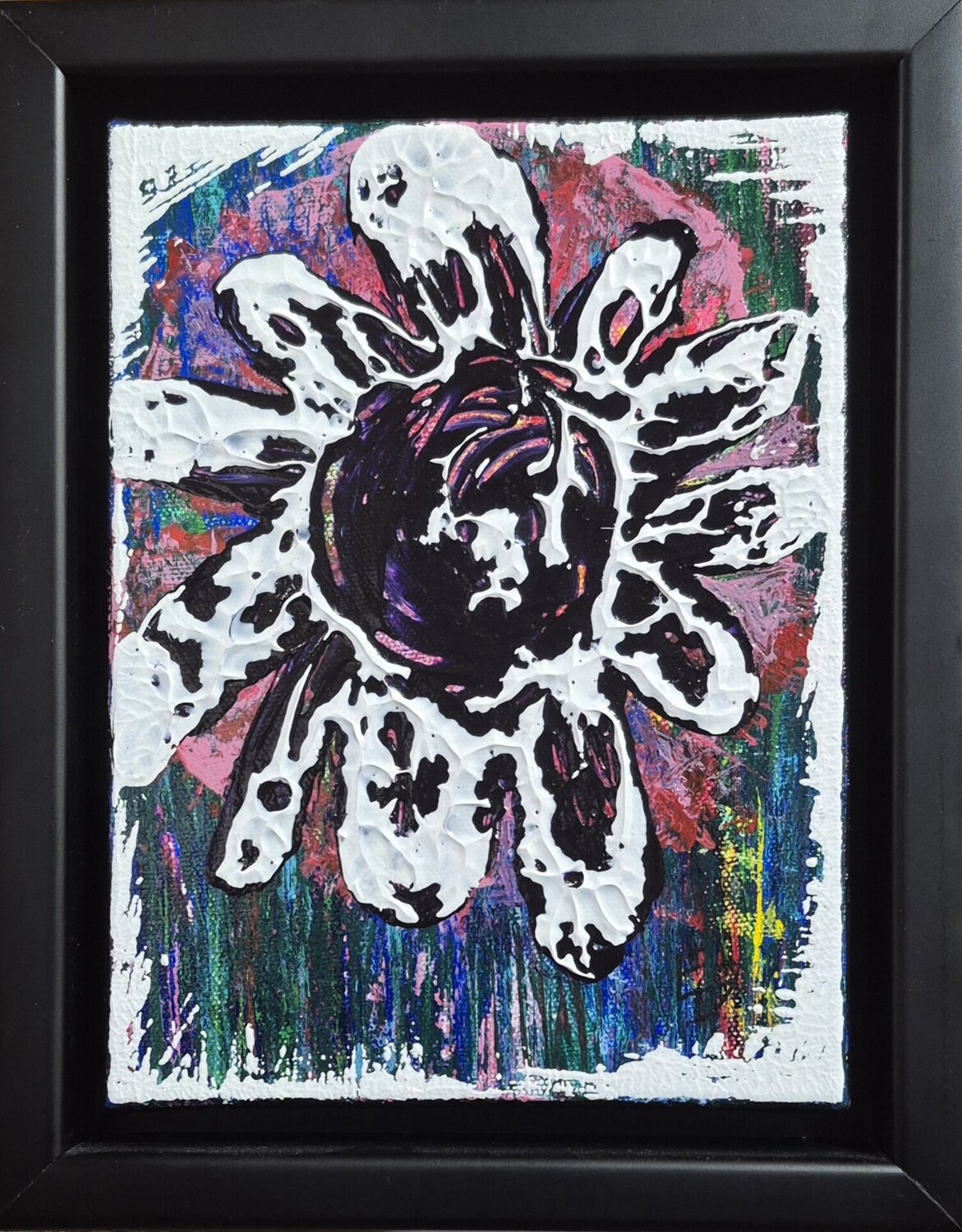 Mini fleur Esther GARNEAU Original painting for sale