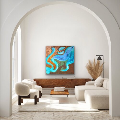 Insel 2 by Qudsia Musrat Albaum, Painting for Sale on Select