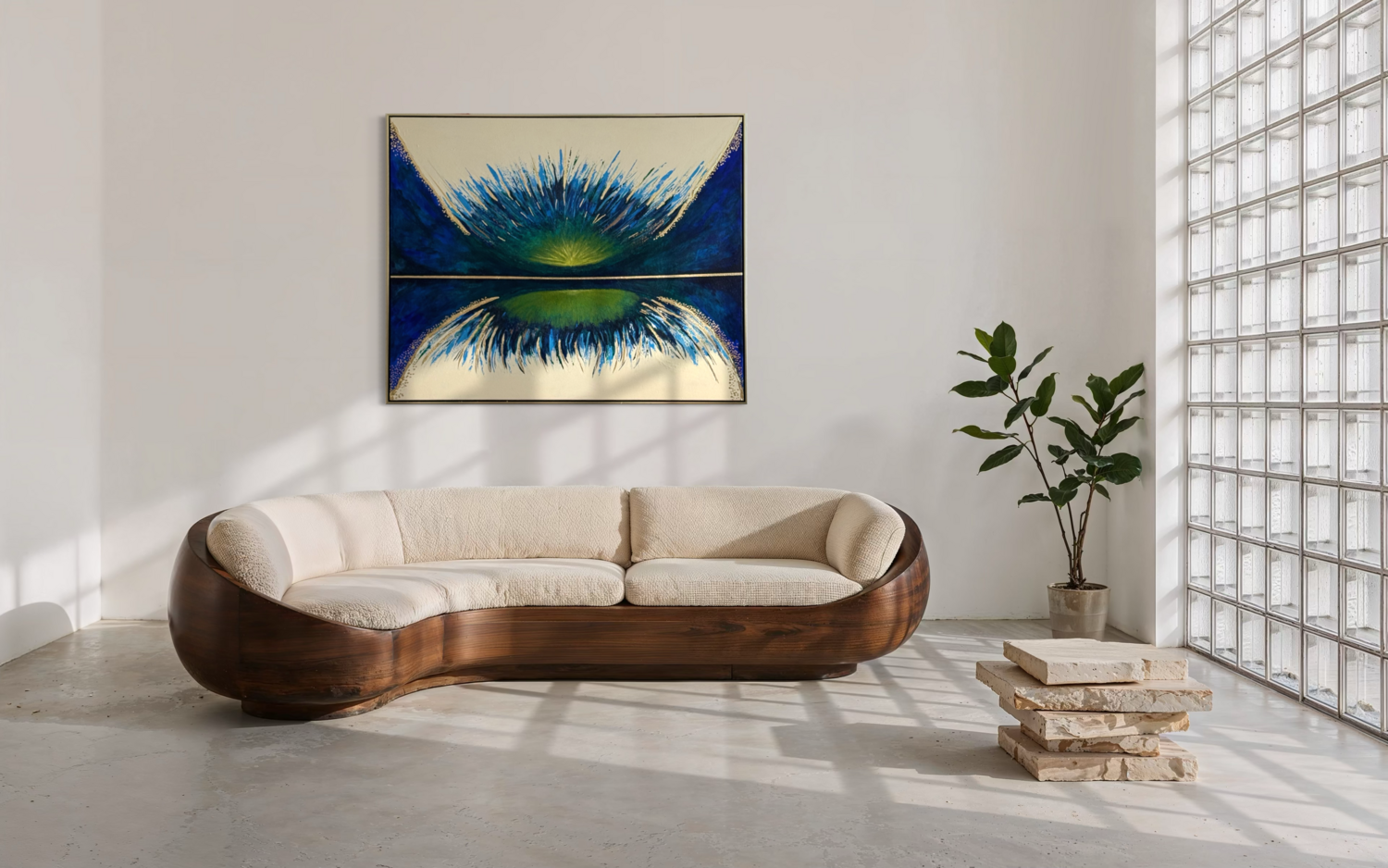 Inner Landscapes – Aurora der Stille Qudsia Musrat Albaum Original painting for sale