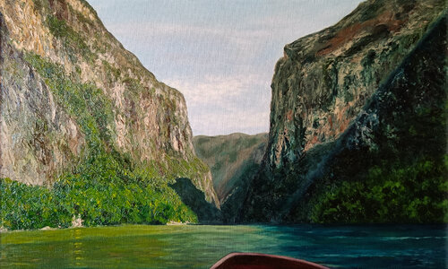 Into the Gorge by Livia-Doina Stanciu, Painting for Sale on Select