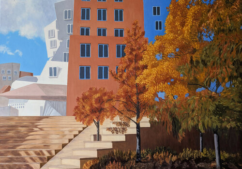 Windows to Autumn by Livia-Doina Stanciu, Painting for Sale on Select