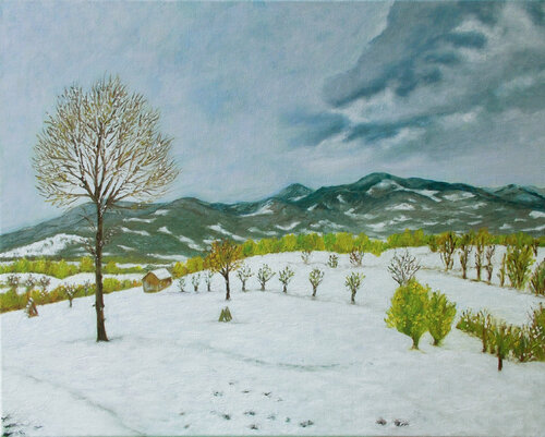 Seasons' Crossroads by Livia-Doina Stanciu, Painting for Sale on Select