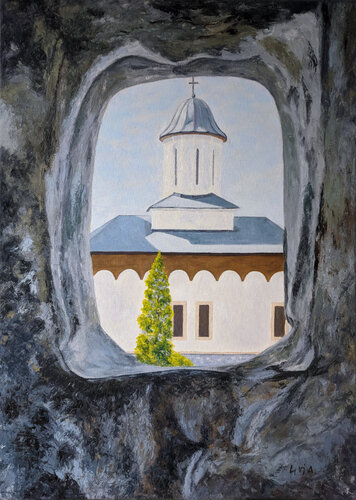 Window to Prayer by Livia-Doina Stanciu, Painting for Sale on Select