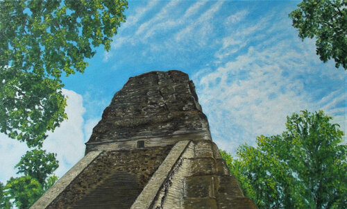 The Ruins at Tikal by Livia-Doina Stanciu, Painting for Sale on Select