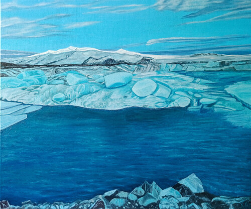Ice Lagoon by Livia-Doina Stanciu, Painting for Sale on Select