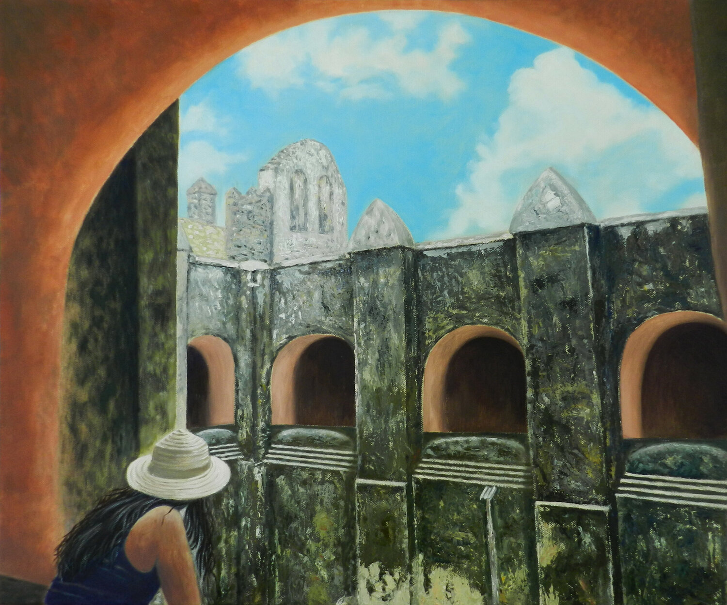 Gazing through time Livia-Doina Stanciu Original painting for sale