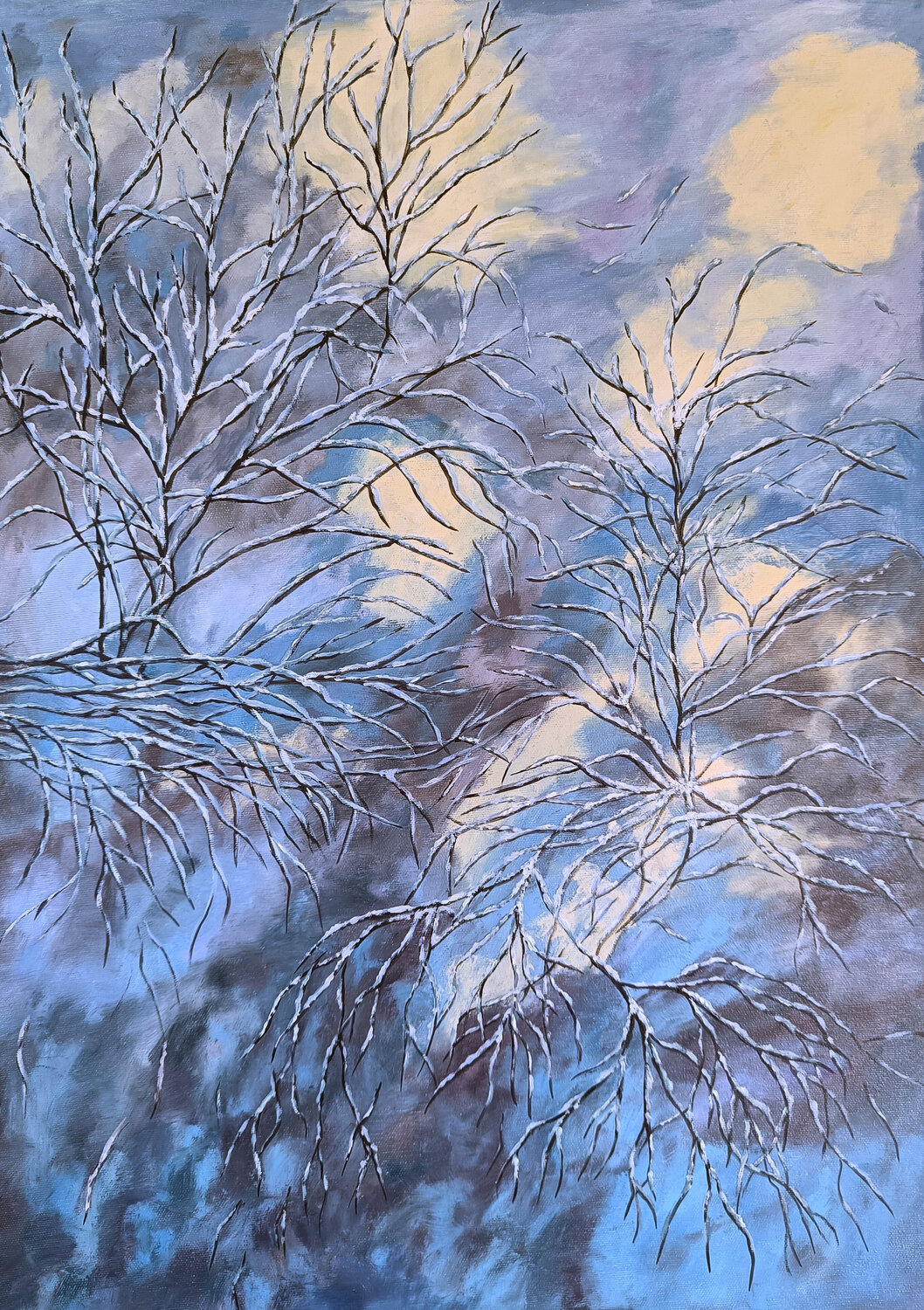 Branching through the haze Livia-Doina Stanciu Original painting for sale