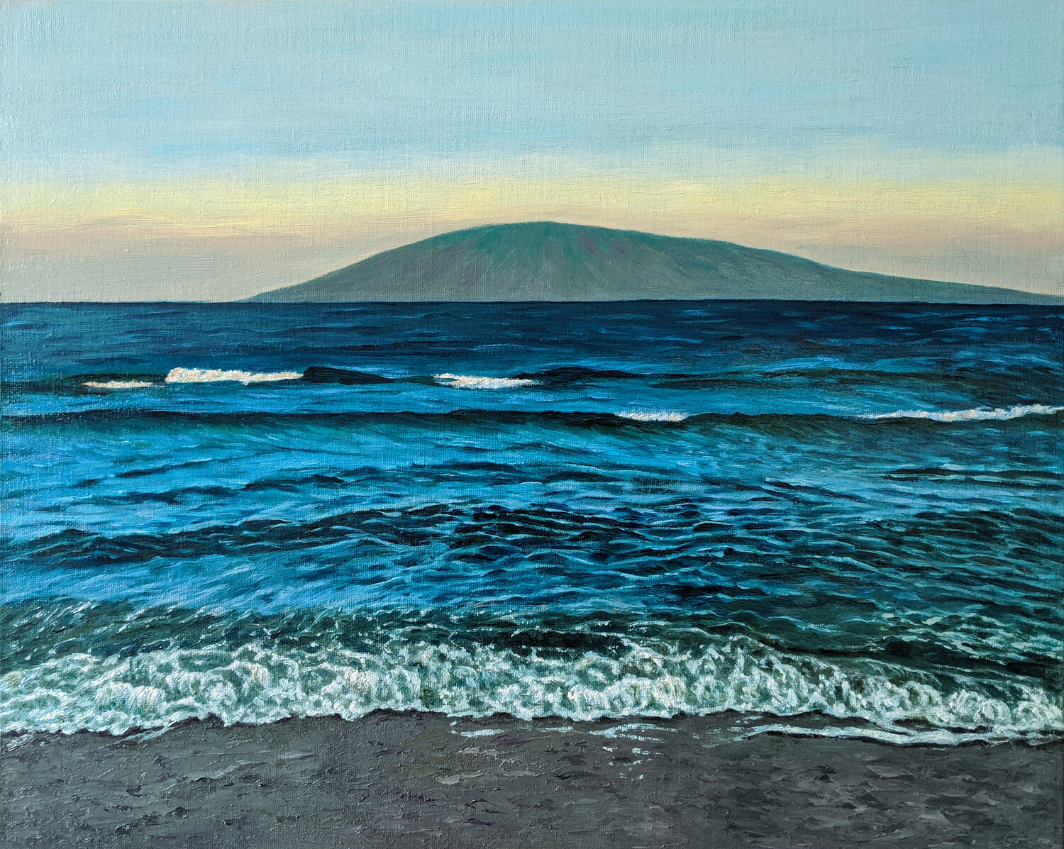 The Sea and the Mountain Livia-Doina Stanciu Original painting for sale