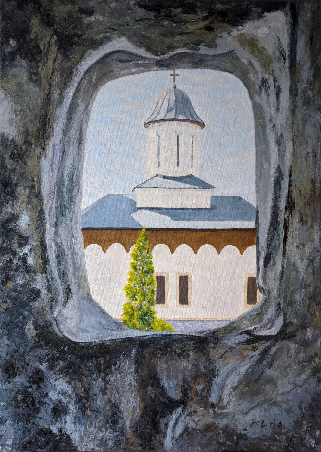 Window to Prayer Livia-Doina Stanciu Original painting for sale
