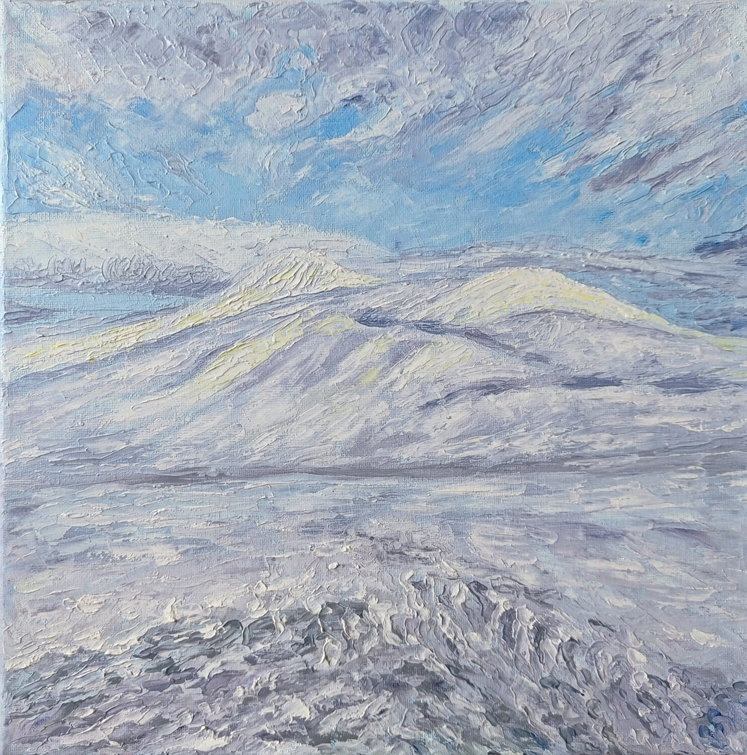 Untouched Whites Livia-Doina Stanciu Original painting for sale